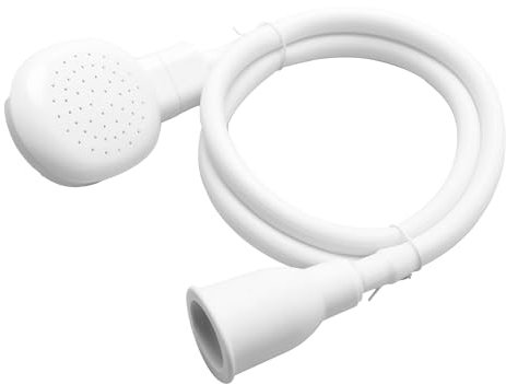 Vanyibro White Bath Sink Single Tap Handheld Shower Attachment Head with Hose Spray,Shower Head for Bathroom, Push On Mixer,Suitable for Bathing Baby Pets