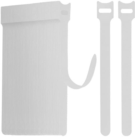 WSZJINB 70 unidades de Bridas Reutilizables de 15cm de Longitud, Cable Management, Sujeta Cables Blanco, Correas para Organizador de Cables