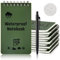 OSDUE Wasserdichte Notizblock, 10 Stück Pocket Notizbuch 12,7x7,6 CM Taschen Notizblock Mini Allwetter Notizblöcke mit Top-Spirale für Aktivitäten im Freien Aufnahmen Taktische Steno