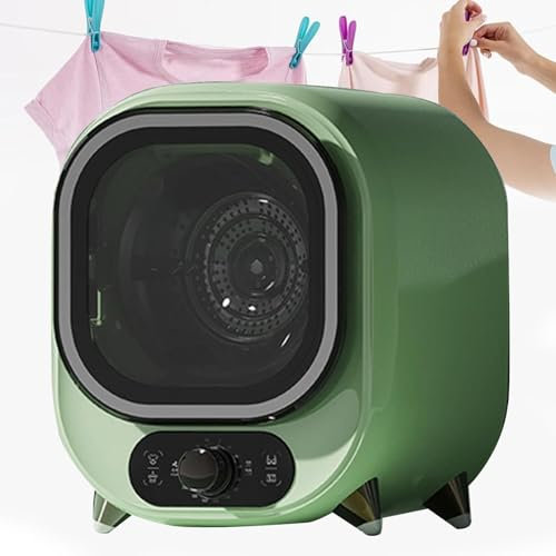 Petit SèChe-Linge (Capacité De Charge De 0,8 Kg), Sèche-Linge à Condensation Portable, Sèche-Linge à évacuation Compacte Et Portable De 5 Kg,35 dB, Idéal pour Les Petits Espaces,Green
