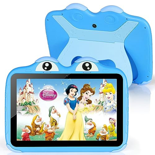 Kinder Tablet Kid 10 Zoll Android Tablet für Kinder mit WiFi Quad Core Doppelkamera IPS Display BT 5.0 64GB Lernen Kindertablet ab 3-14 Jahre Bildung Kleinkind Tablet PC mit kindersicherer Hülle, Blau