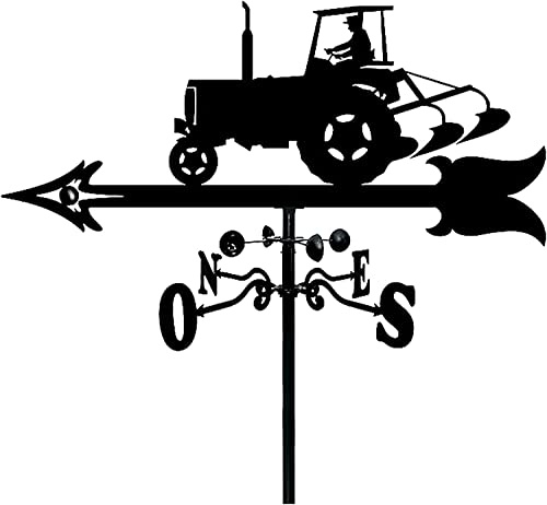 Veleta Decorativa de Acero Inoxidable con Forma de Gallo para jardín, decoración de Patio, Estilo Retro de Granja, Color Negro