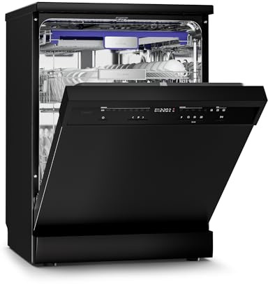 Klarstein Velaire Lavavajillas Independiente 60cm - 14 Cubiertos, 9 Programas, 42 dB, Clase A, AquaStop, Bloqueo Infantil, Acero Inoxidable, Lavavajillas Independiente