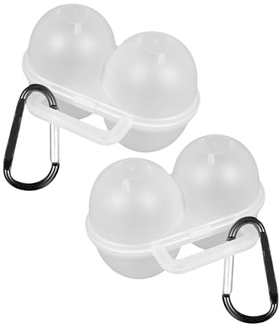 BUBEFSKD 2 Scatola per Uova Portatile da Esterno 2 Griglie Contenitore in Plastica Risparmiare Spazio Dispenser Frigorifero Facile da Trasportare Scatola Uova Portatile