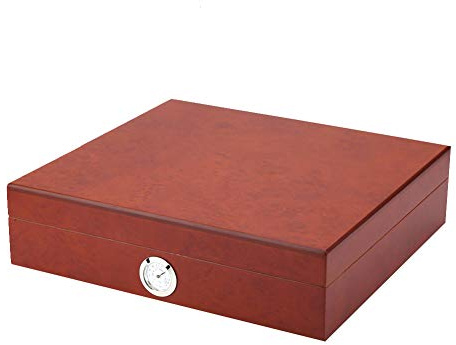 Generic Humidor de Puros de Madera Elegante, Estuche de Almacenamiento de Estilo Vintage para Entusiastas de los Puros, 20, Color Marrón (BROWN)