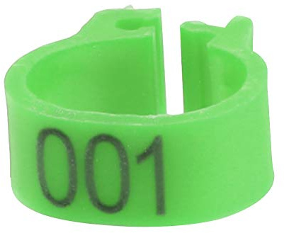 Sheens Bague pour Poule, 100pcs / bagues pour Pigeon Oiseau Bague volaille en Plastique Anneau à Pince Durable pour Poussins d'oiseaux Canards Poulet(Vert)