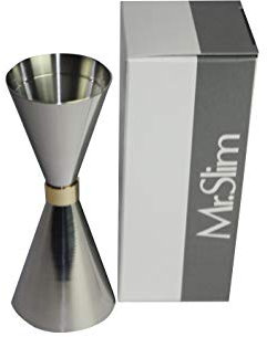 Mr Slim Jigger Cocktail Dosificador Alcohol Plata, 30-45 ml Fabricado en Japón (7 colores y 3 tamaños disponibles)