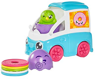 Tomy: Toomies - Fill and Pop Doughnut Truck with Hide and Squeak Egg - Educational Push-Along Play Toy for Toddlers