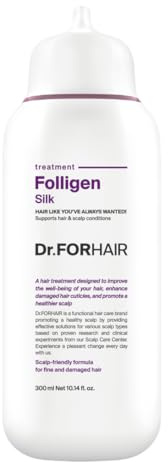 DR.FORHAIR Folligen Silk Treatment | Korean Hair Treatment For Dry Damaged Hair | Scalp Treatment & Hair Mask | For Hair Thickening & Fuller Looking, 10.14 fl oz