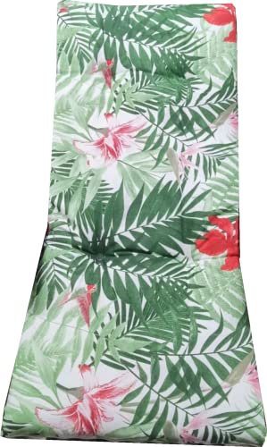 Cojín Tumbona. Colchoneta para Tumbona 180x55X5cm. Diseños Variados. Sujeción con Goma elástica (01)