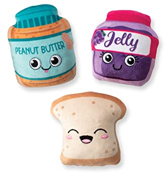 Fringe Studio Plush Dog Toy Set, Sticky Situation, 3 Piece Set, PetShop Collection (289599)