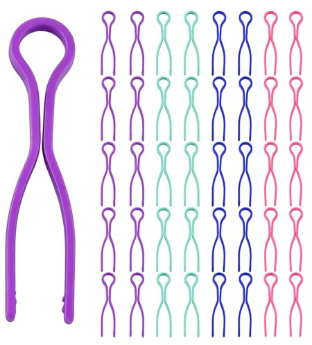 Soportes de hilo de bobina, clips de soporte de bobina, accesorios de máquina de bobina de costura, abrazaderas para organización de carretes de hilo (40 piezas)