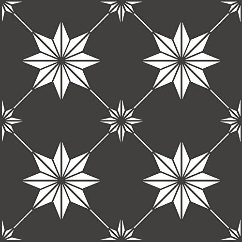 FloorPops Black Rigel Peel & Stick Floor Tiles, FP3990