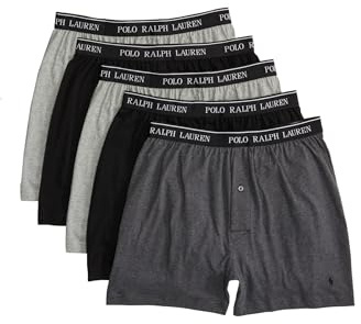 Polo Ralph Lauren Herren-Boxershorts, 5er-Pack, 2 Andover Heather/Madison Heather/2 Polo Black, Small