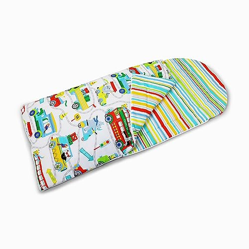 Happy Linen Company Sac de couchage réversible pour filles garçons et enfants Motif animaux du zoo Blanc 155 x 65 cm