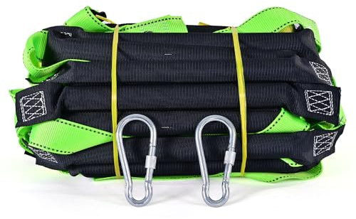 LZ.MZXU Fire Escape Ladders, 32.8FT Emergency Rope Ladder with 2 Hooks for 3-5 Story Homes, Portable Multi-use Quick Deployment Rope Ladders for Balcony Tree Window