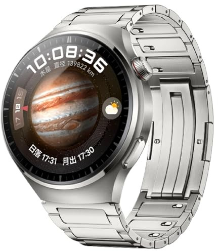 VeveXiao Titan-Armband, kompatibel mit Huawei Watch 4 Pro/GT 4 46 mm/GT 3 Pro 46 mm, 22 mm, luxuriöse Titanlegierung, Metall-Ersatzbänder für Uhr (Silber)