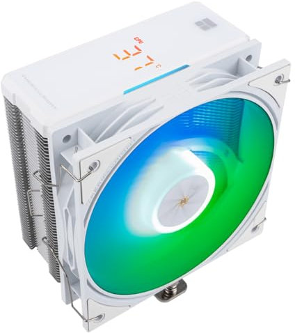 Thermalright Assassin X 120R Digitaler ARGB White CPU Luftkühler,2000 U/min Geschwindigkeit,12cm leiser PWM-Lüfter CPU-Kühler,für AM4/AM5,Intel LGA1700/1851/115X/1200,PC-Kühlung