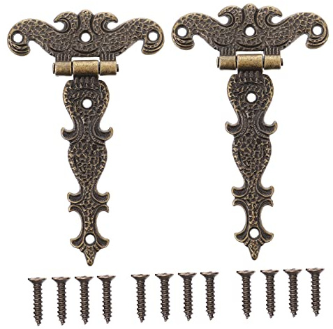 Angoily 2pièces Charnières Alliage De Zinc Décoratives Rétro Style Antique Pour Boîtes Bois Charnières à Paumelle