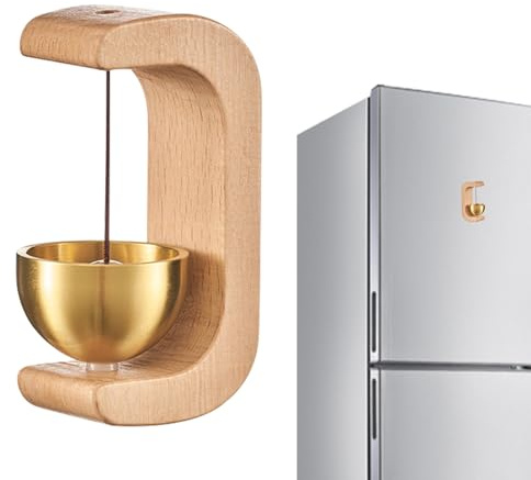 Nybhyjka Timbre magnético de madera | Timbre decorativo para entrada, timbre de puerta de madera para el hogar, refrigerador, decoración de tiendas, de C