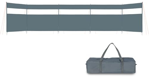 REDCAMP Protección contra el viento para camping, protección visual resistente a la playa con ventana, varillas de acero, cuerdas de estacas, para jardín, barbacoa, picnic, hoguera, barbacoas de