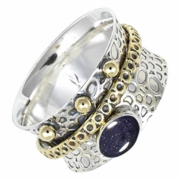 Granat ädelsten ring män och kvinnor spinner ring 925 sterlingsilver meditationsring alla storlekar handgjorda smycken CRG1213AA, Ädelmetall Ädelsten, laboratorieodlad solsten