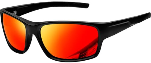 KANASTAL Gafas de Sol Deportivas Hombre Mujer Polarizadas Naranjas UV400
