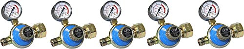 5x CFH Propanregler DR 115, 1-4 bar, 52115 für 5 kg 11 kg 33 kg Gasflasche Propangasflasche Abflammgerät Unkrautbrenner Anwärmer