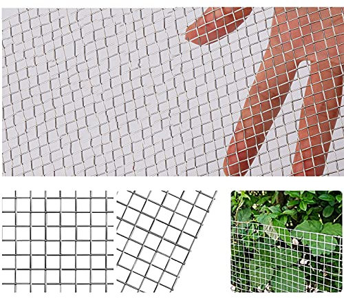 QQXY Acciaio Inossidabile Rete Recinzione Rete Metallica,Reticolo ad arvicola griglia,304 Acciaio Inox Retinata a Prova di Roditori Mantiene Fuori Tutti i Tipi di Roditori