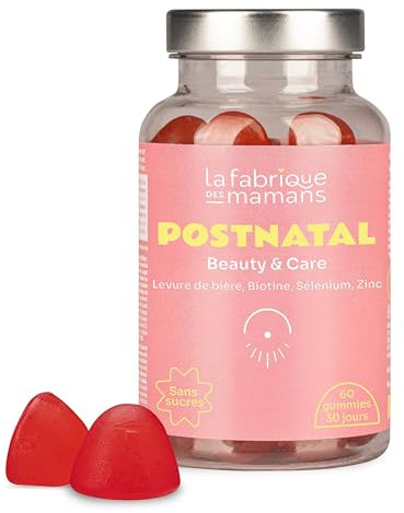 Gummies Post Parto La Fabrique des Mamans - Integratore Alimentare Post Gravidanza per Capelli e Pelle - 60 Gummies - Prodotto in Francia