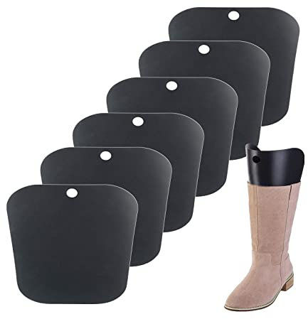 Boot Shapers Form Inserts,3 Pairs Black Plastic Boots Storage Tall Support Boots Stand Holder Trees Rack Shoe Stretchers Crease Protect for Preventing Bending and Creasing(8 Inch）