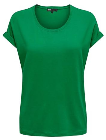 ONLY Damen Top Kurzarm Rundhals T-Shirt Moster Weiß Schwarz XS S M L XL XXL, Größe:M, Farbe:Jolly Green 15106662