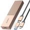 ORICO M.2 NVMe SATA SSD Gehäuse Adapter, USB C 3.2 Gen 2 10 Gbps PCIe NVMe, 6 Gbps M.2 NGFF SATA M-Key (B+M Key), Aluminium M2 SSD Reader Support UASP/Trim/SMART für SSD 2230/2242/2260/2280-FV09RG