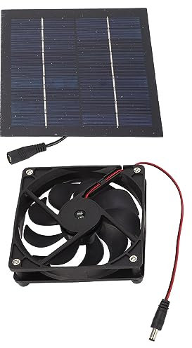 Kit Ventilatore Alimentato a Energia Solare da 50W, Ventosa di Raffreddamento a Parete, Ventola di Scarico Solare per Serre Capannoni di Scarico per Finestre di Pollaio
