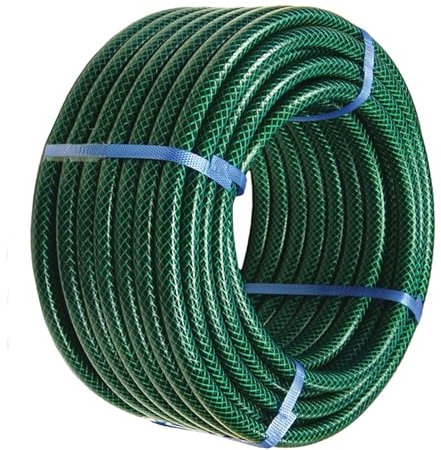 75M Garden Hose Pipe, 246ft Reinforced Hose Reel 3 Layer Construction Flexible Watering Hose for Garden, Heavy Duty Anti-Kink Watering Solution Ideal for Gardening, Lawn Partio and Car Cleaning