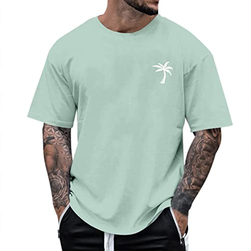 2024 Oversize Tshirt Herren Rundhals Kurzarm Tshirts Männer Palme Angels Tshirt Lässig T-Shirt Sport Fitness Tops Sommer Sportshirt Bodybuilding Laufshirt Lässig, Kurzärmelig, Sommerkleidung 2024