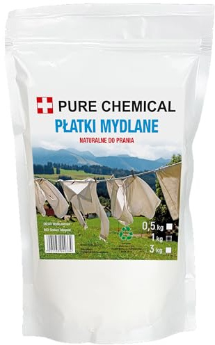 CHOSA natürliche Seifenflocken 1kg - biologisch abbaubar, für empfindliche Haut und Babykleidung - ökologische Alternative zu Waschmitteln - für Hand- und Maschinenwäsche, (1kg)