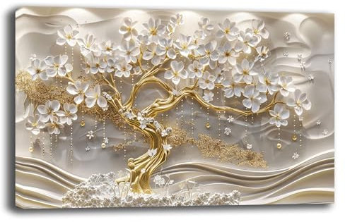 Printerland Quadro Moderno soggiorno ALBERO della VITA Astratto Quadri moderni da Parete grande Stampa su tela Canvas Decorazione Murale muro Arredo Camera da letto Salone (12, 40x70 cm)