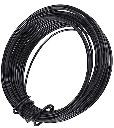 TINEASUR Fil métallique Pliable Treillis Treillage treille -câbles magnétiques Fil d'entraînement de Jardin Fixation du Cordon d'enrubannage Fil de Fer à Grimper pour Le Jardin Black