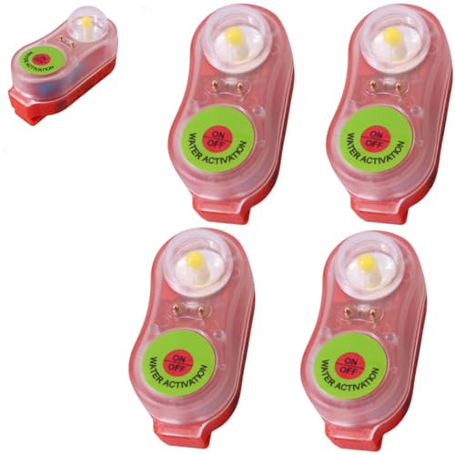 Gilet di salvataggio con luce LED, giubbotto salvavita, per acqua di emergenza, Giubbotto Salvavita Flash, per Sopravvivenza in Acqua di Emergenza,luce giubbotto salvataggio (4PCS)