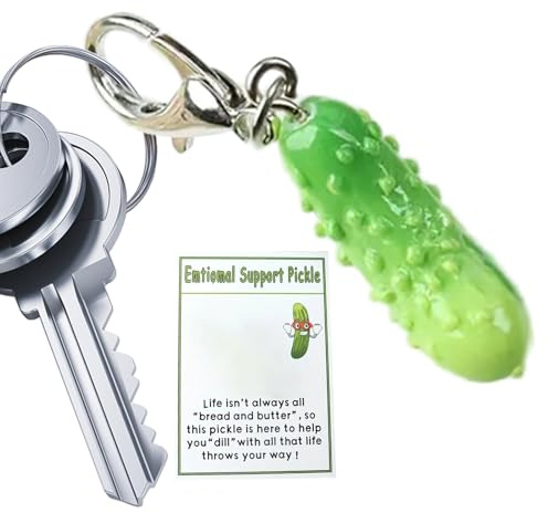 Charme De Sac De Cornichon - Porte-clés De De Cornichon Chanceux | Décoration Accessoire De Charme Miniature De La Nourriture Miniature Positive | Pendant Un Sac À Main Efficace Con