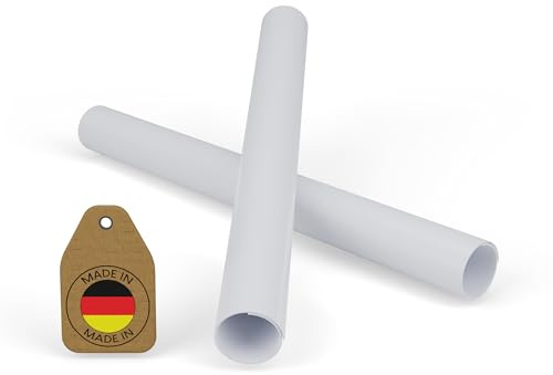 FUX 2 Stück Heizungsrohr Verkleidung, Rohrverkleidung, für Rohrdurchmesser 15-18mm, Länge: 1000mm, Rohrverkleidung für Heizungsrohre, Rohrabdeckung, Heizkörper Rohrisolierung weiß (18,5x0,5x1000)