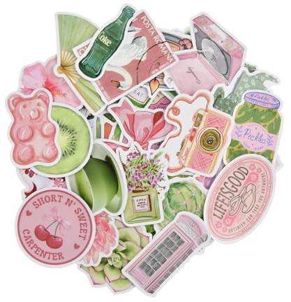 Culinavog 100 Piezas Pegatinas Aesthetic, Pegatinas Scrapbooking, Autocolantes Fantásticas, Pegatina Decorativas, Sticker Bonitas para Decorar Botellas de Agua y Laptops, Stickers para Niños y Adultos