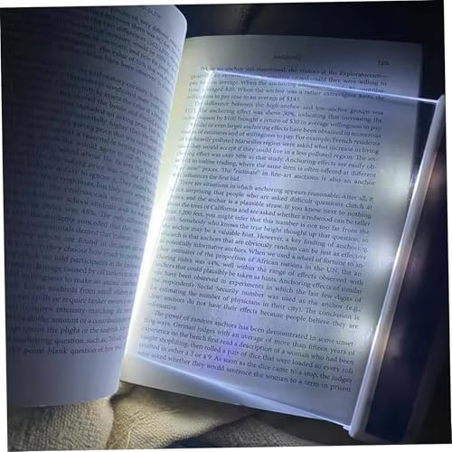 Boklampor för läsning på natten, 14,5 x 17 cm LED-panel platt bokljus, helsida böcker lä för i sängen vuxna