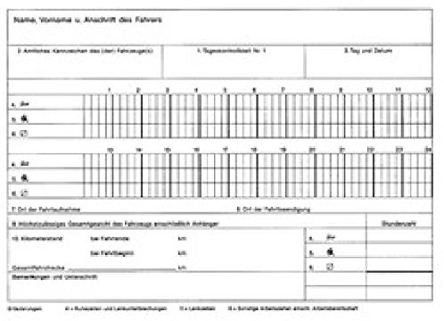 RNK-Verlag BBM-Edition Kontrollbuch für das Fahrpersonal Tageskontrollblätter A5quer 32Bl.