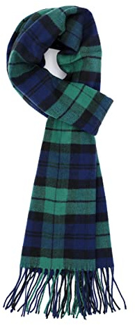 Achillea Soft & Warm Tartan Plaid Checked Cashmere Feel Winter Scarf Unisex (Black Watch Tartan)
