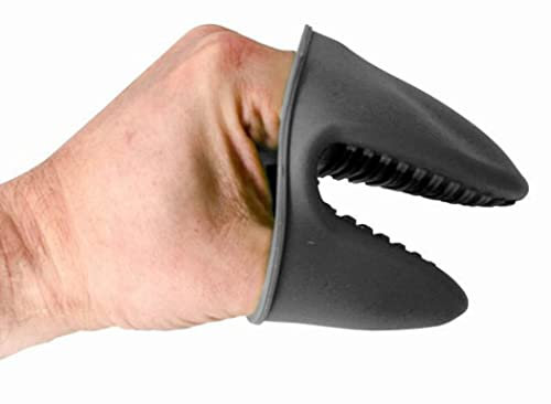 NERTHUS FIH 343 guanto da cucina in silicone, nero