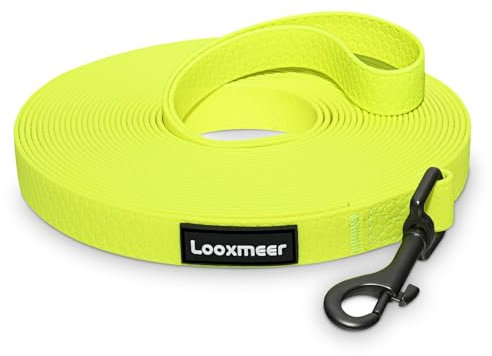 Wasserdicht Schleppleine für Hunde, 3m 5m 7m 10m 15m 20m 25m 30m Biothane Schleppleine mit Robusterem Karabiner, Wasserfest Hundeleine, Laufleine für Große bis Kleine Hunde, Reißfeste Trainingsleine