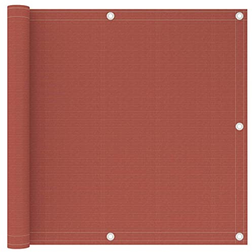 Atlojoys Toldo para balcón, Toldos Exterior Terraza, Toldos Verticales, Toldo Balcon, Laterales Toldo, Pantalla De Privacidad En El Balcón, HDPE Terracota 90x300 cm