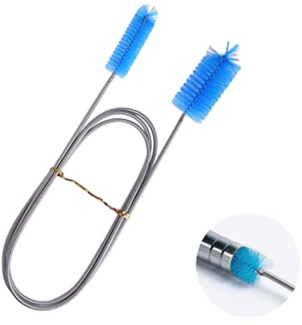 Brosse Flexible de Nettoyage pour Aquarium - Double Extrémité en Acier Inoxydable, Accessoires pour Cuisine et Maison, 155 cm